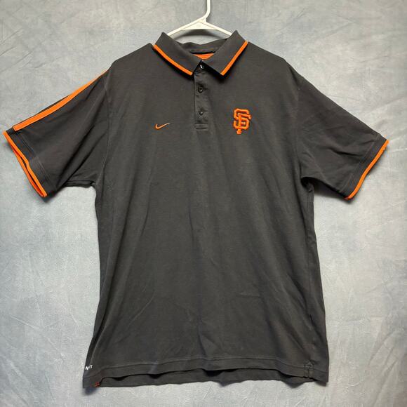 Vintage Nike Team Giants Polo Mens XL Waffle Knit San Fransisco Baseball MLB - Picture 12 of 12